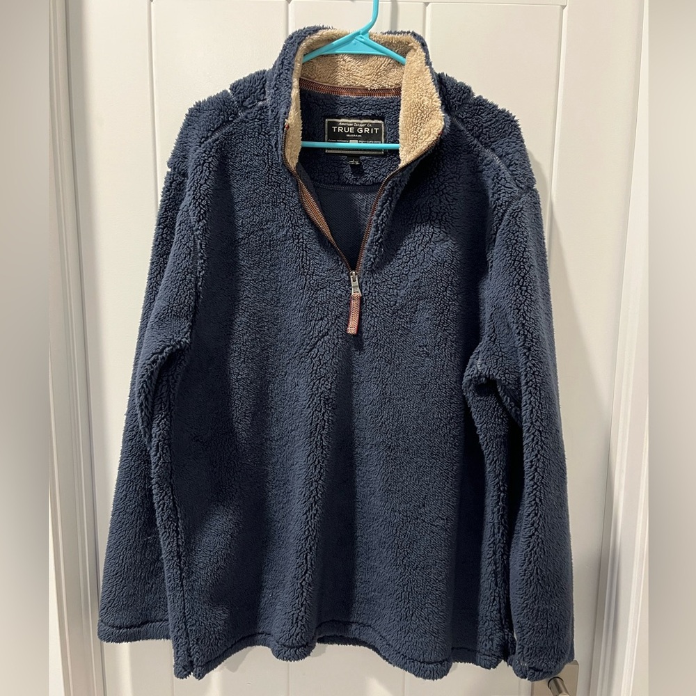 True Grit Men's Navy Zip-Up Sweater
